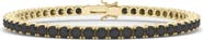 HauteCarat Lab Created Black Diamond Tennis Bracelet