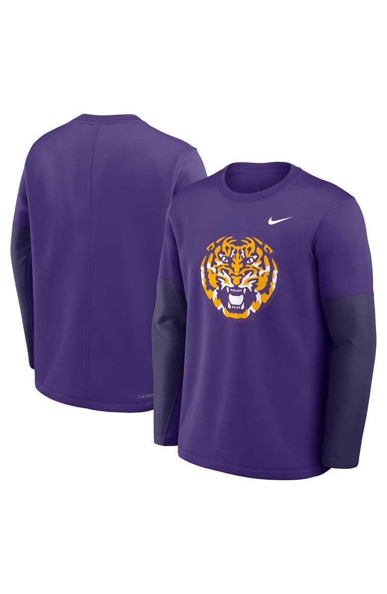 Nike Men's Nike Purple LSU Tigers 2025 Sideline Coach Performance Long Sleeve T-Shirt, Alternate, color, Purple