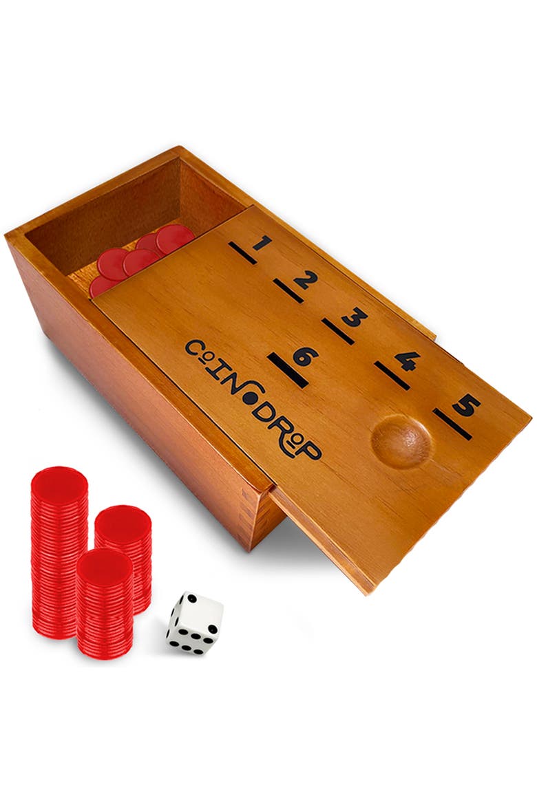 Coin Drop | Simple + Strategic Dice Game, Main, color, Brown