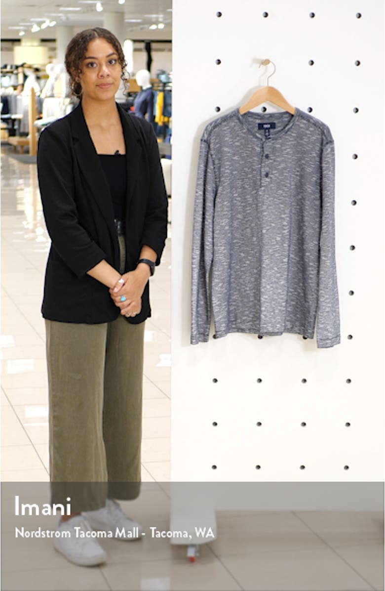 Slub Stripe Long Sleeve Henley, sales video thumbnail