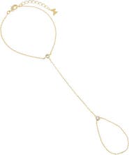 BY ADINA EDEN Double CZ Bezel Hand Chain