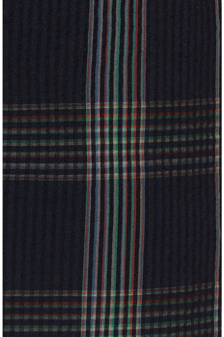 Puckered Plaid Blazer, Alternate, color, NAVY MULTI PLAID