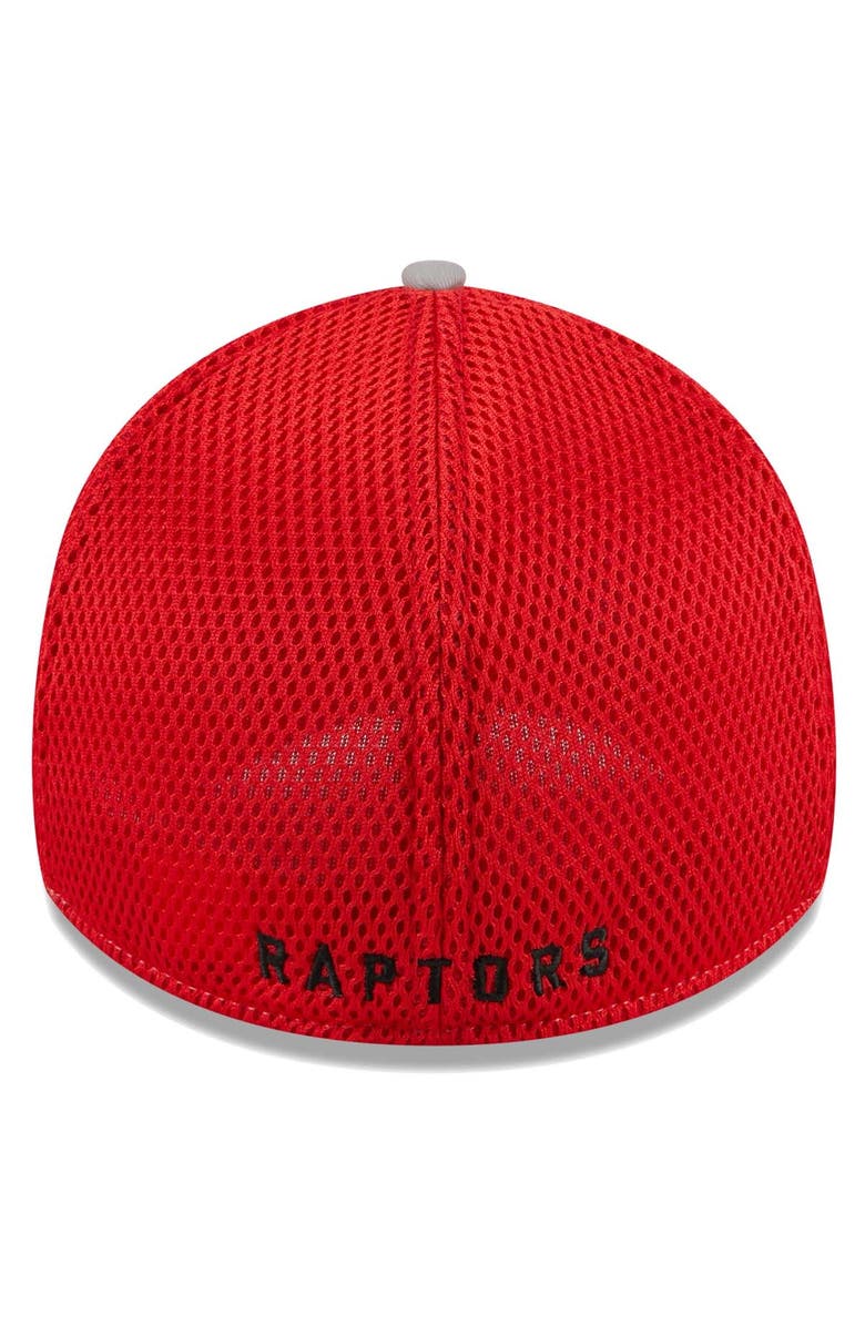New Era Men's New Era Gray/Red Toronto Raptors Piped Two-Tone 39THIRTY Flex Hat, Alternate, color, 