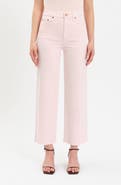DAZE Pleaser High Waist Raw Hem Crop Jeans