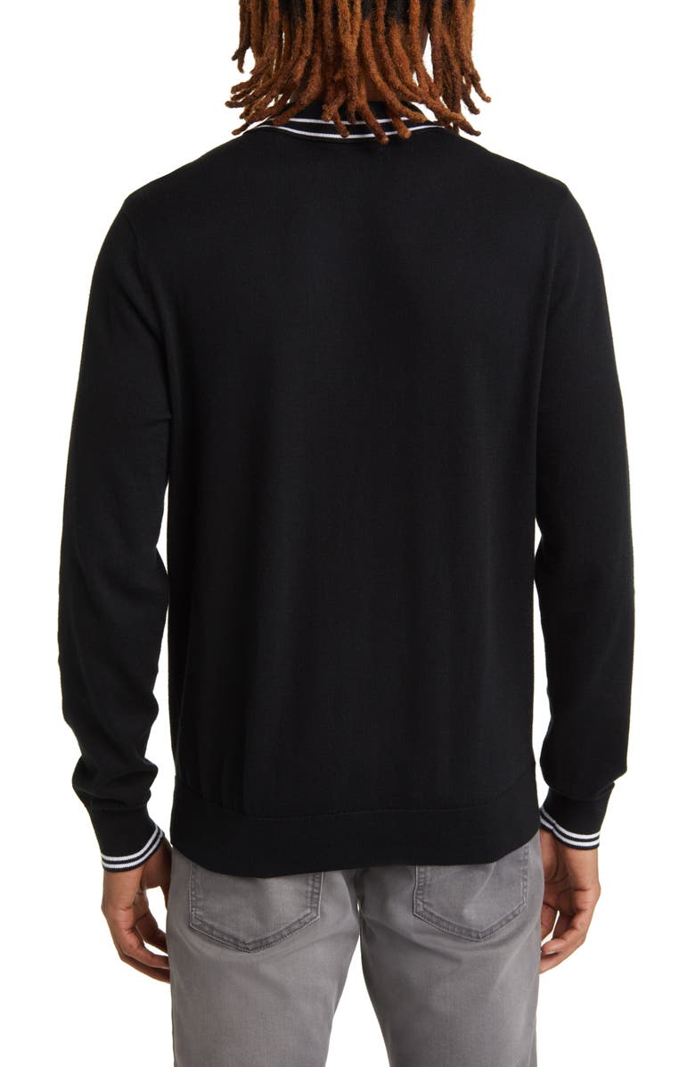 Original Penguin Tipped Zip Polo Sweater, Alternate, color, 