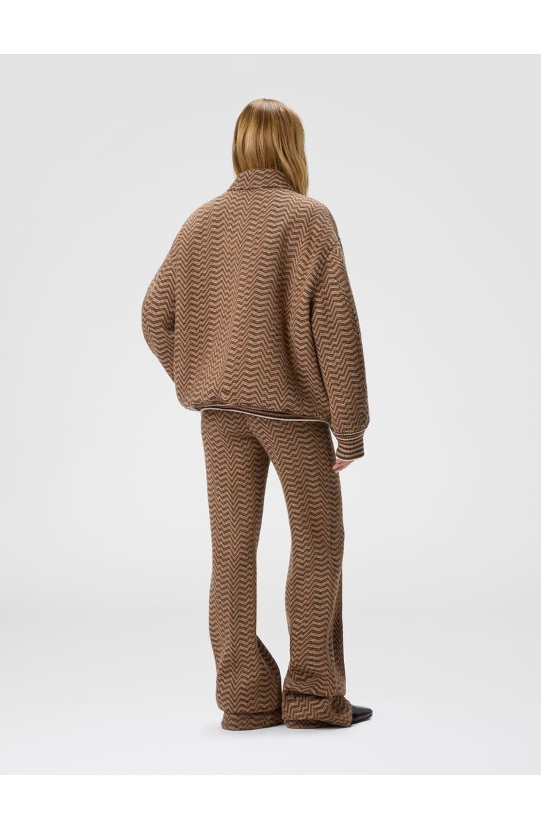 Missoni Bomber Jacket With Irregular Chevron Pattern, Alternate, color, Beige