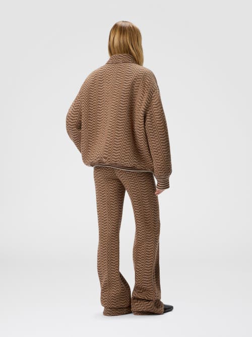 Missoni Bomber Jacket With Irregular Chevron Pattern In Brown