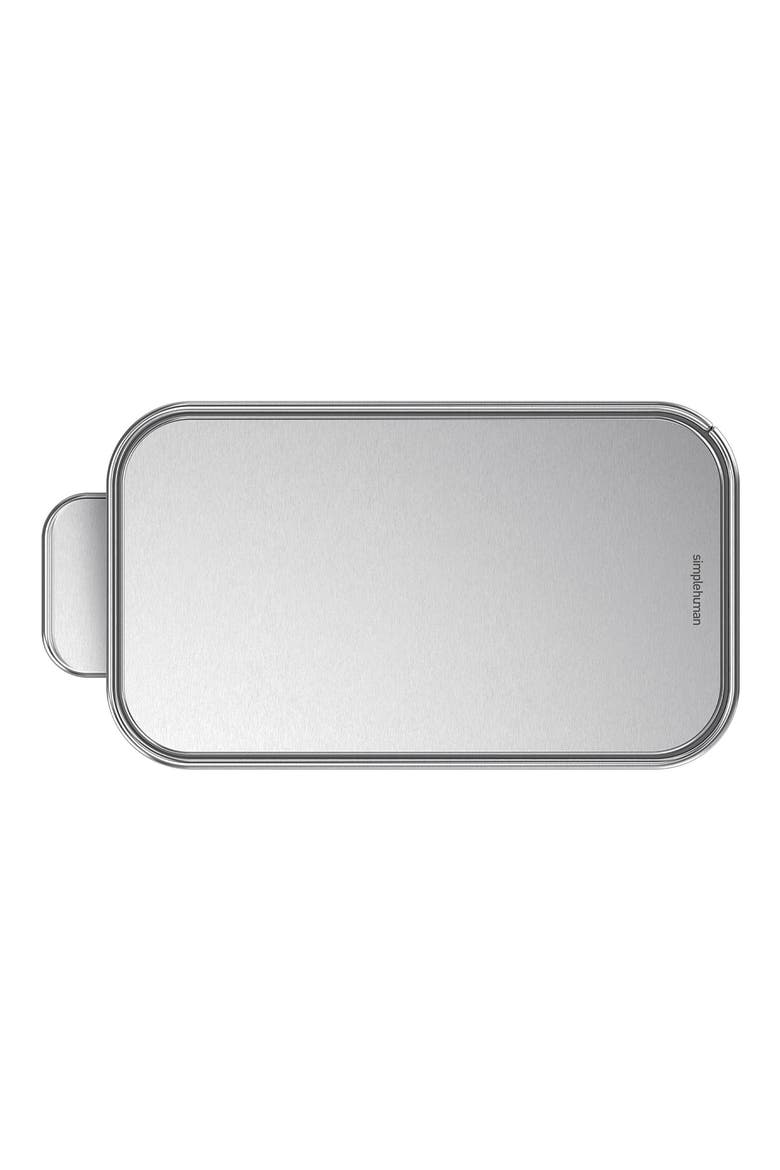 5L slim step can, Alternate, color, BRUSHED STAINLESS STEEL