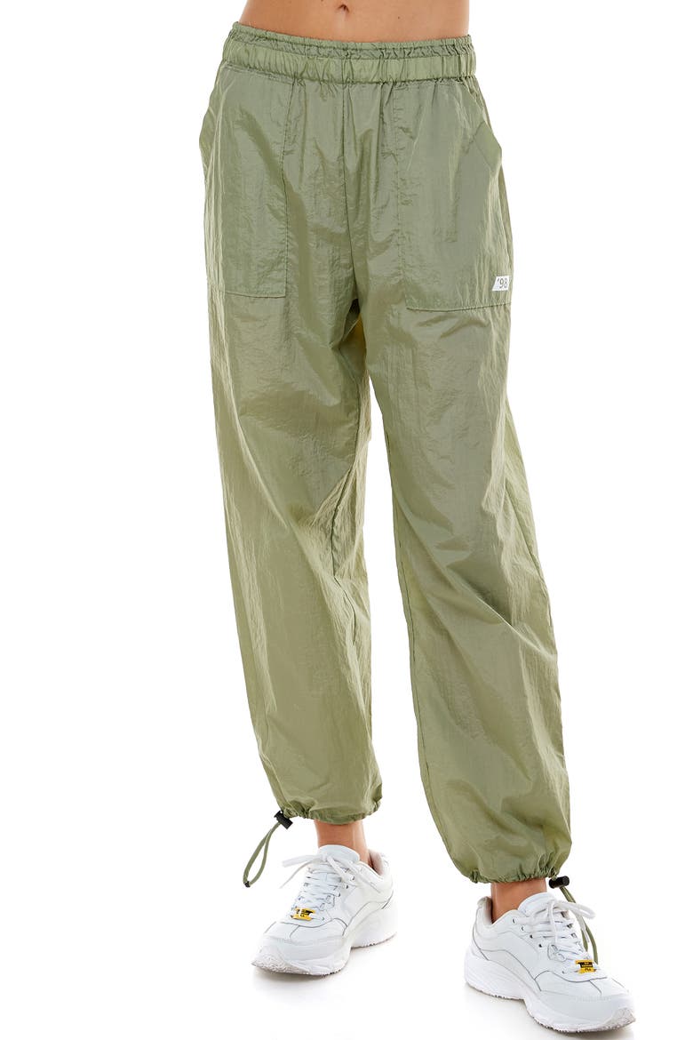 '98 Clarissa Nylon Joggers, Main, color, DUSTY OLIVE