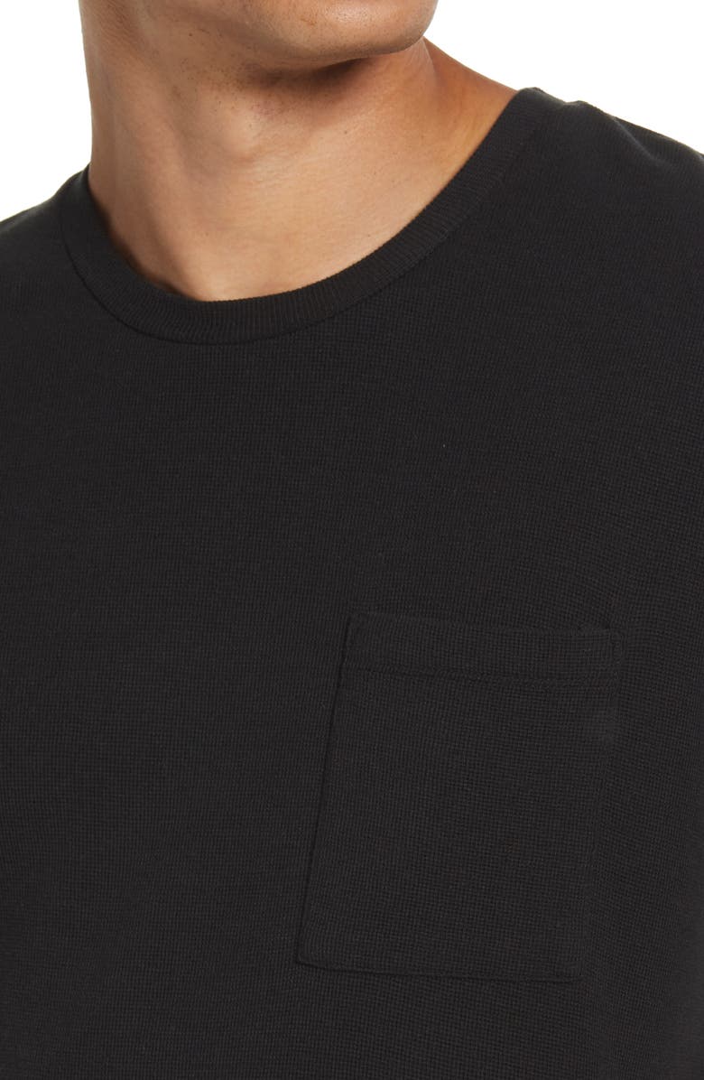 NN07 Clive Waffle Knit Tee, Alternate, color, Black