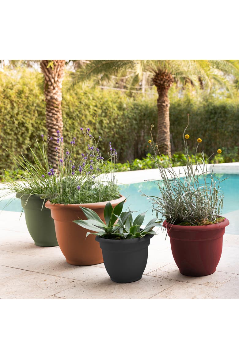 16 Inch Ariana Pot Planter, Burnt Red, Alternate, color, Red