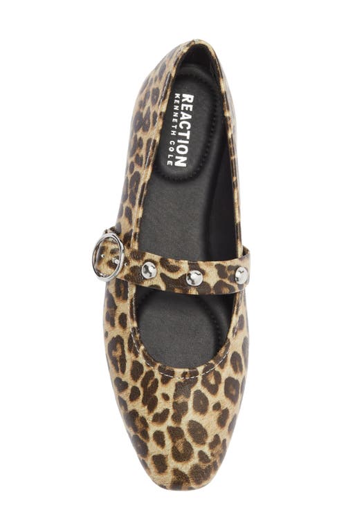 Reaction Kenneth Cole Maxi Studded Mary Jane Flat In Brown