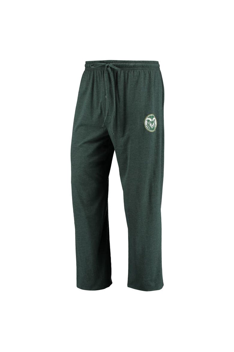 Men's Concepts Sport Green/Heathered Charcoal Colorado State Rams Meter Long Sleeve T-Shirt & Pants Sleep Set, Alternate, color, Heather Charcoal