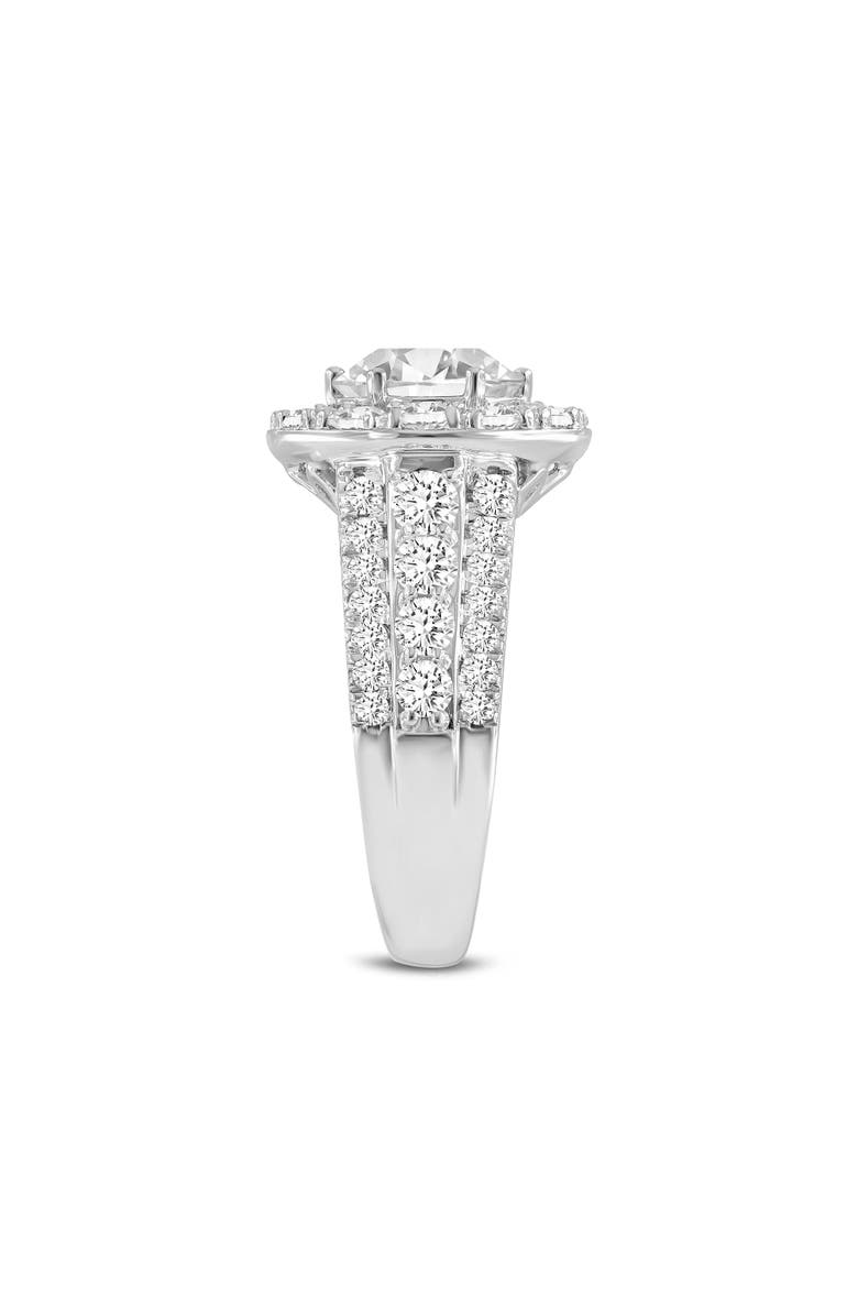 LuvMyJewelry Aline 14K White Gold Round Cut Lab Grown Diamond Halo Engagement Ring - 3.85 Ct, Alternate, color,