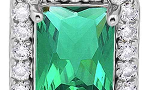 Christian Siriano Emerald Cut Cubic Zirconia Drop Earrings In Multi