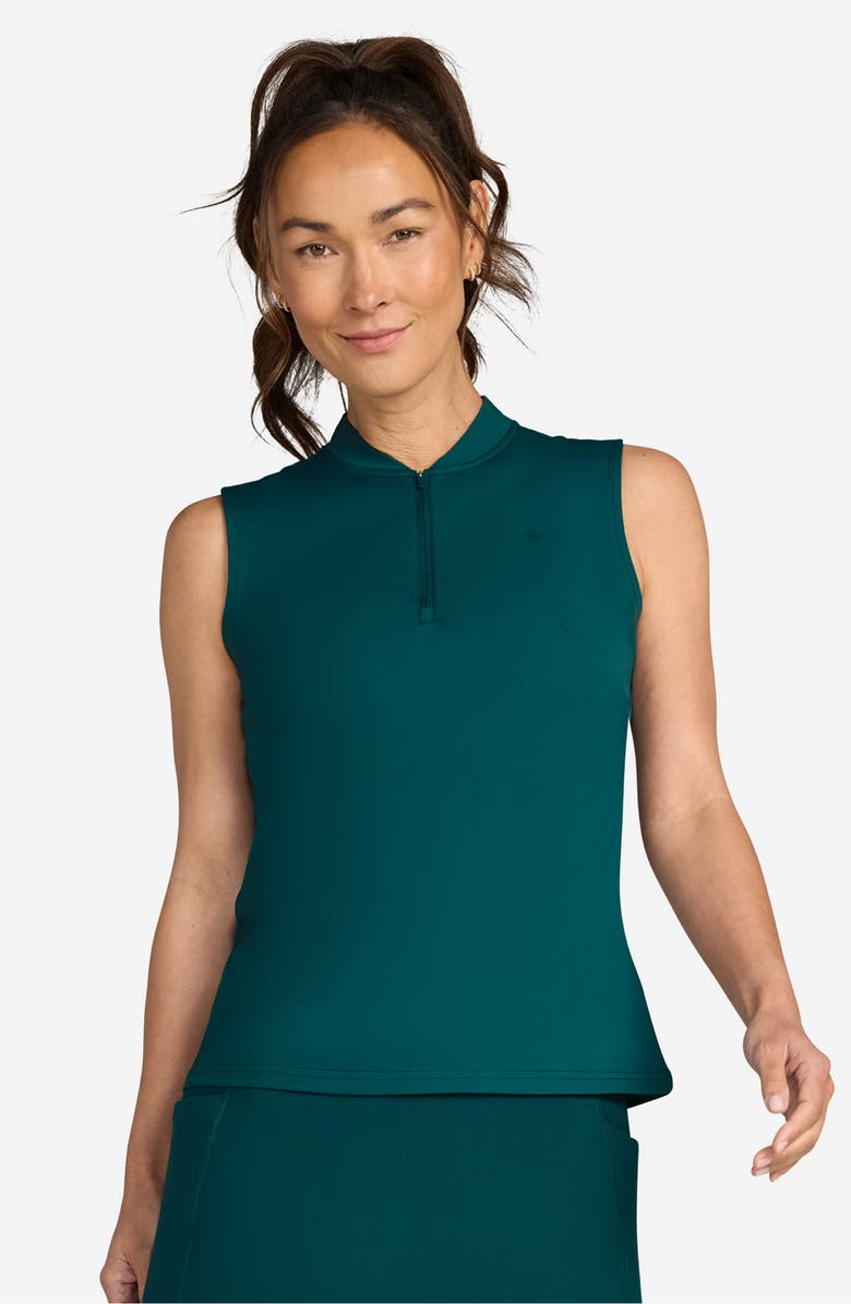 Bad Birdie Blade Collar Performance Golf Sleeveless Polo, Alternate, color, Lush Green