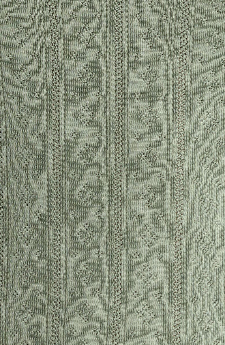 Marine Layer Lexi Pointelle Scoop Neck T-Shirt, Alternate, color, Olive