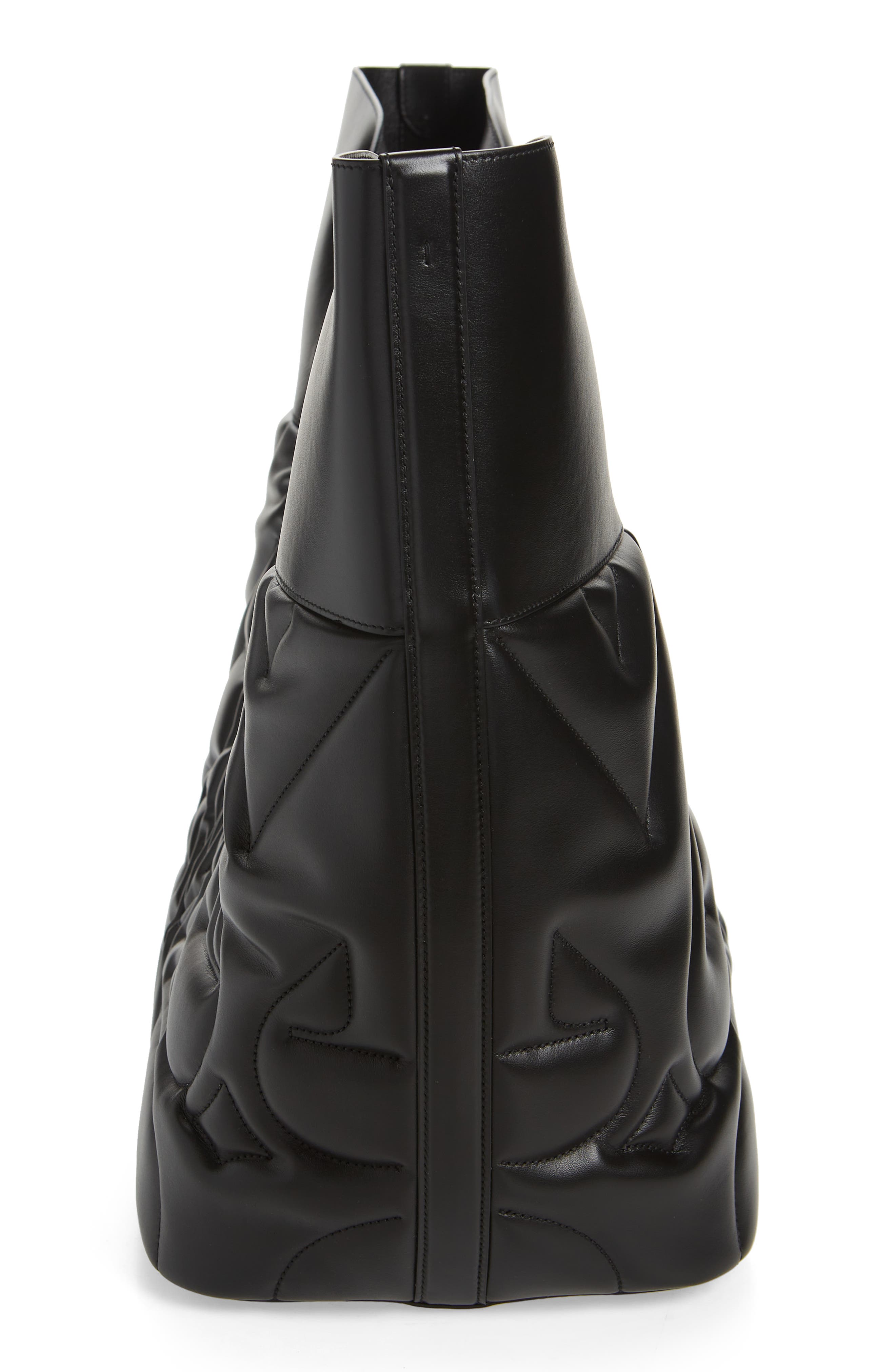 McQueen The Large Bow Logo Quilted Padded Leather Tote, Alternate, color, 