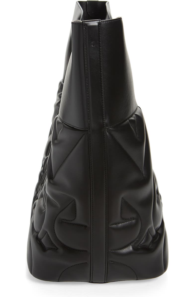 McQueen The Large Bow Logo Quilted Padded Leather Tote, Alternate, color,