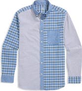 vineyard vines Party Pieced Performance Cotton Blend Button-Down Shirt