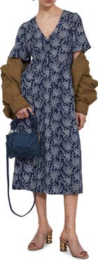 & Other Stories Floral Print Midi Dress
