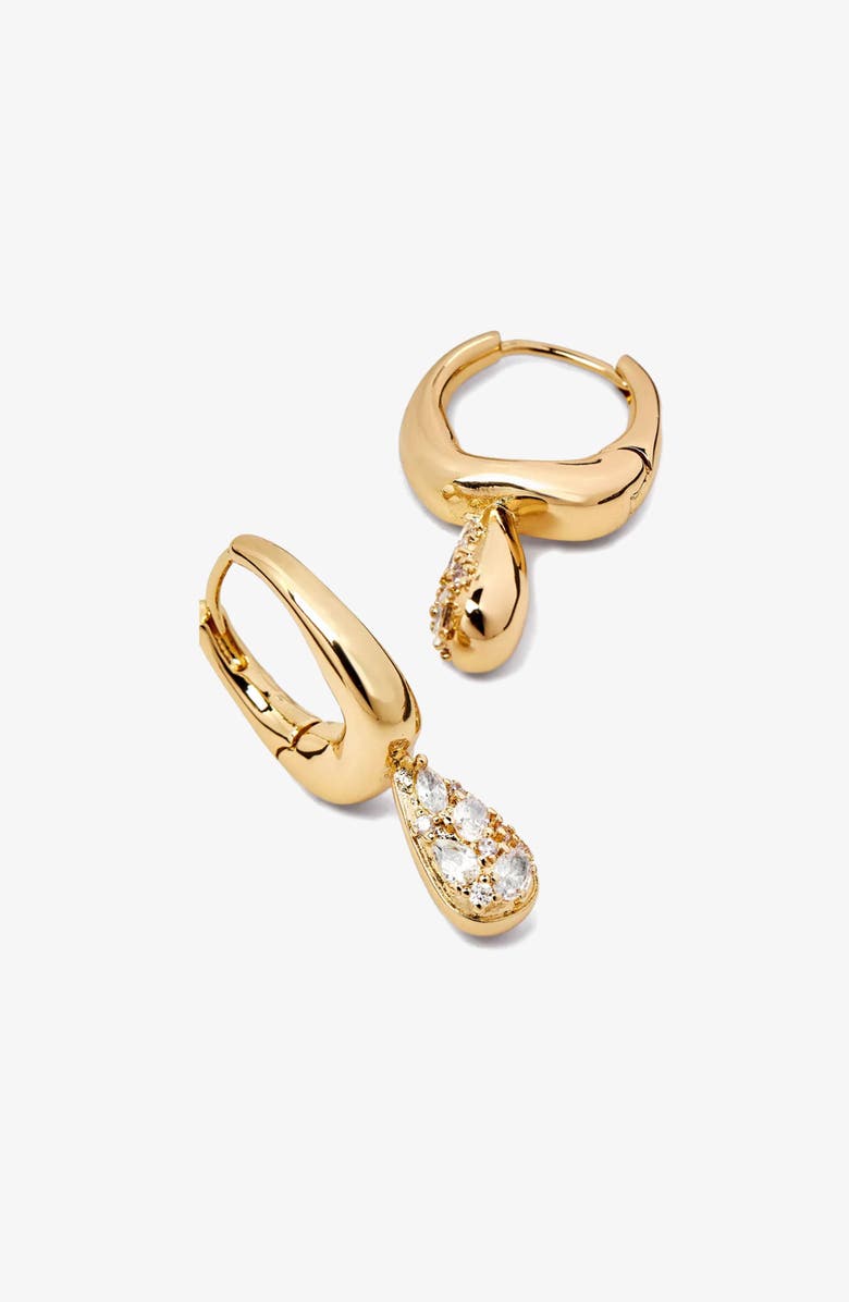 YOJ Petra Pave Hoop In Gold And Crystals, Alternate, color, Gold
