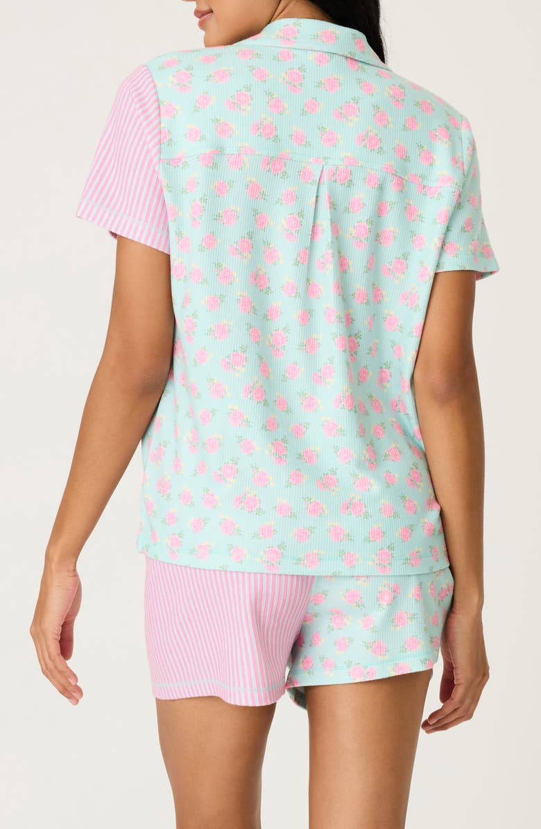 PJ Salvage Secret Garden Short Pajamas, Alternate, color, Light Mint