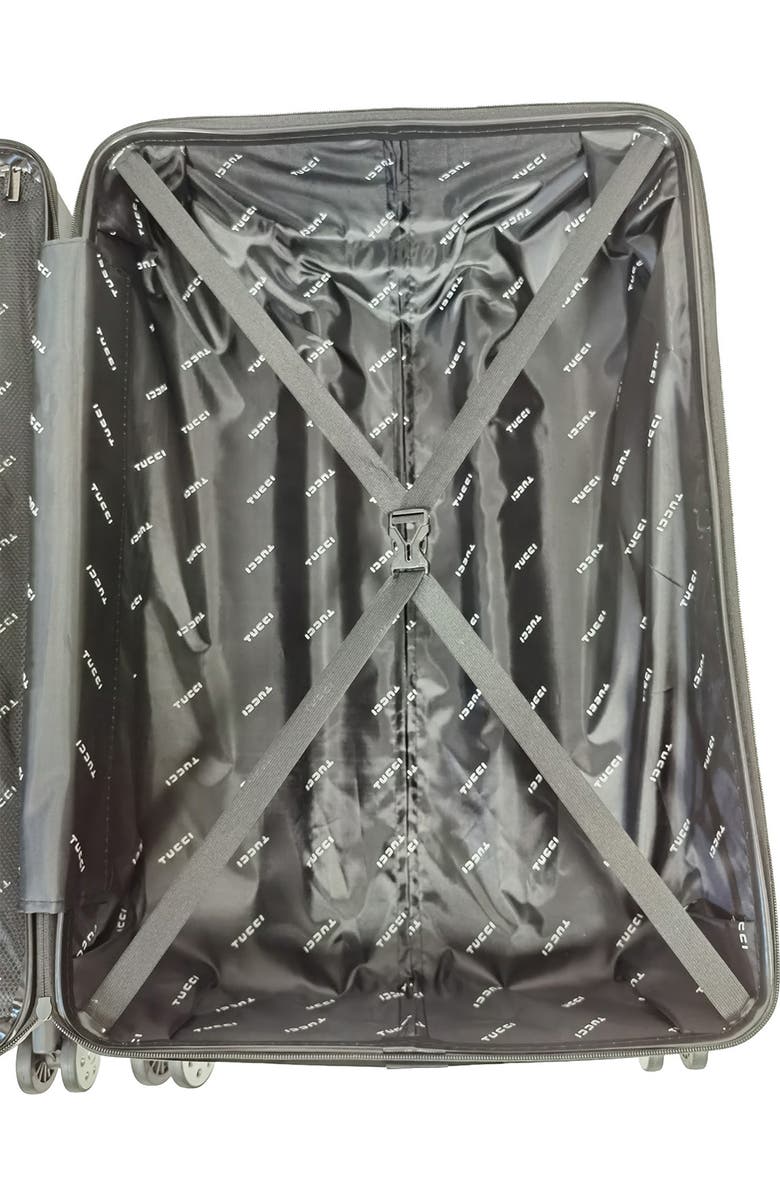 TUCCI Storto Hardshell 3-Piece Spinner Luggage Set, Alternate, color, Black