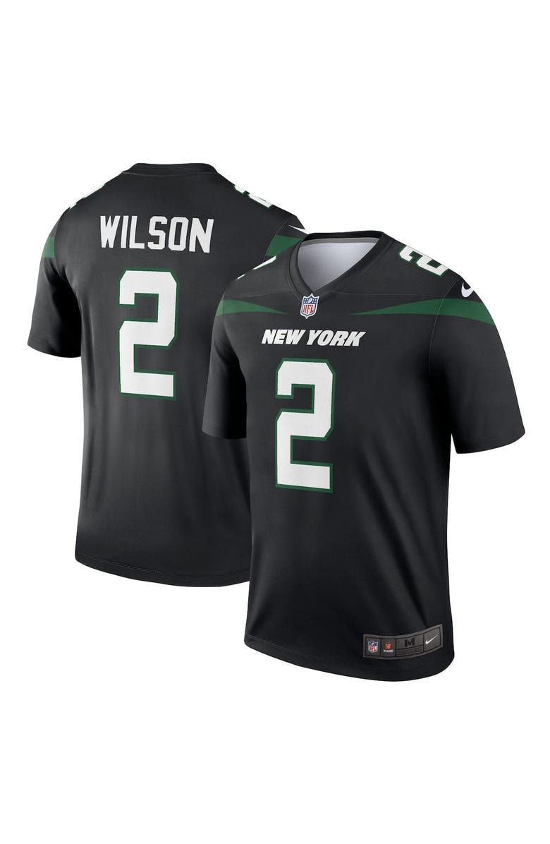Nike Men's Nike Zach Wilson Black New York Jets Legend Jersey, Main, color,