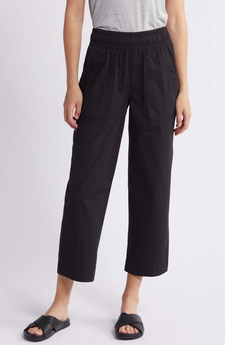 Wit & Wisdom Relaxed Straight Leg Pants, Main, color, Black