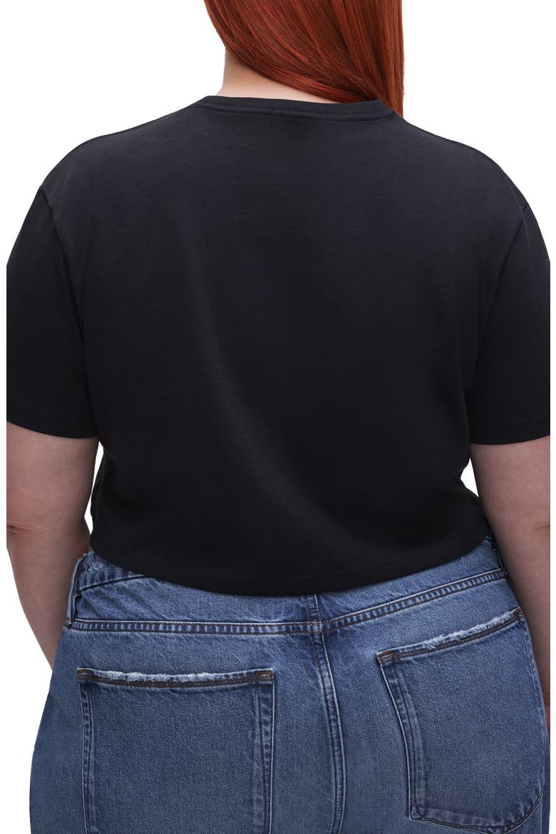 Crop Cotton T-Shirt, Alternate, color, BLACK001