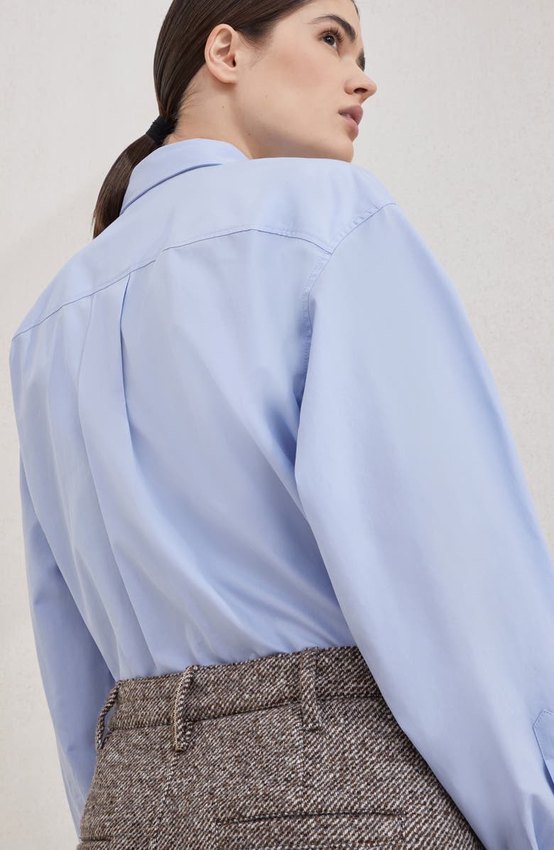 Brunello Cucinelli Sartorial pencil skirt, Alternate, color, Brown