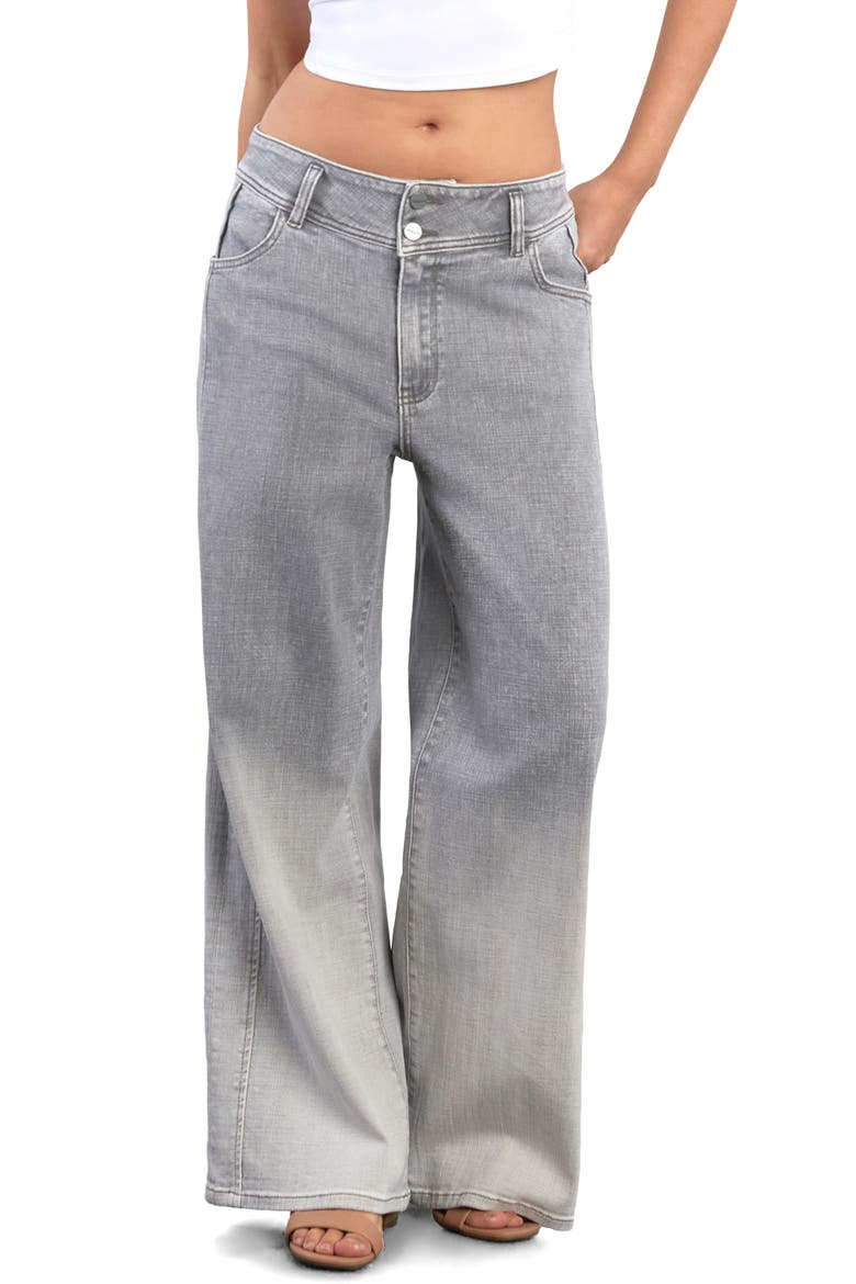 Vibe Seamed Wide Leg Jeans, Main, color, SEA GREY