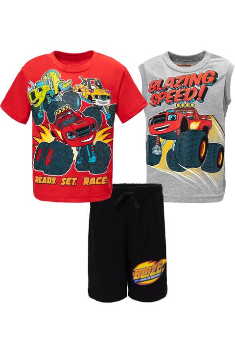 Racing T-Shirt Tank Top and Shorts Set