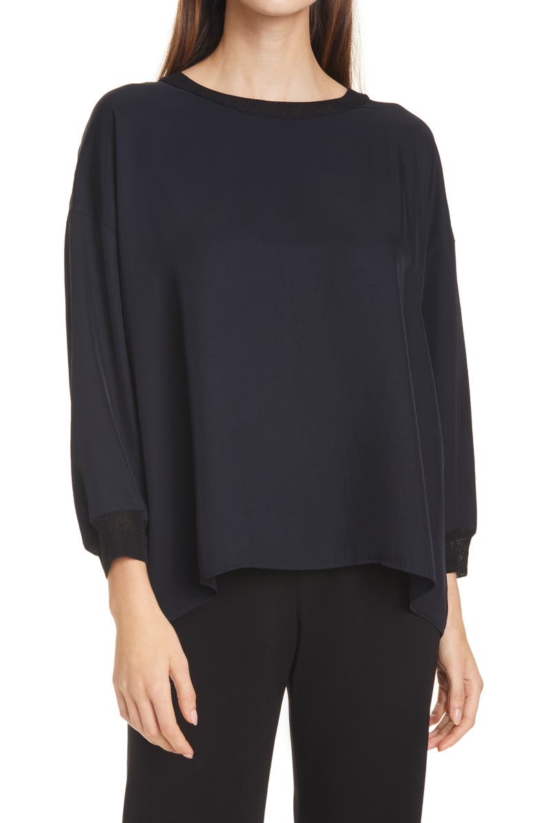 Vince Rib Trim Long Sleeve Top, Main, color, 