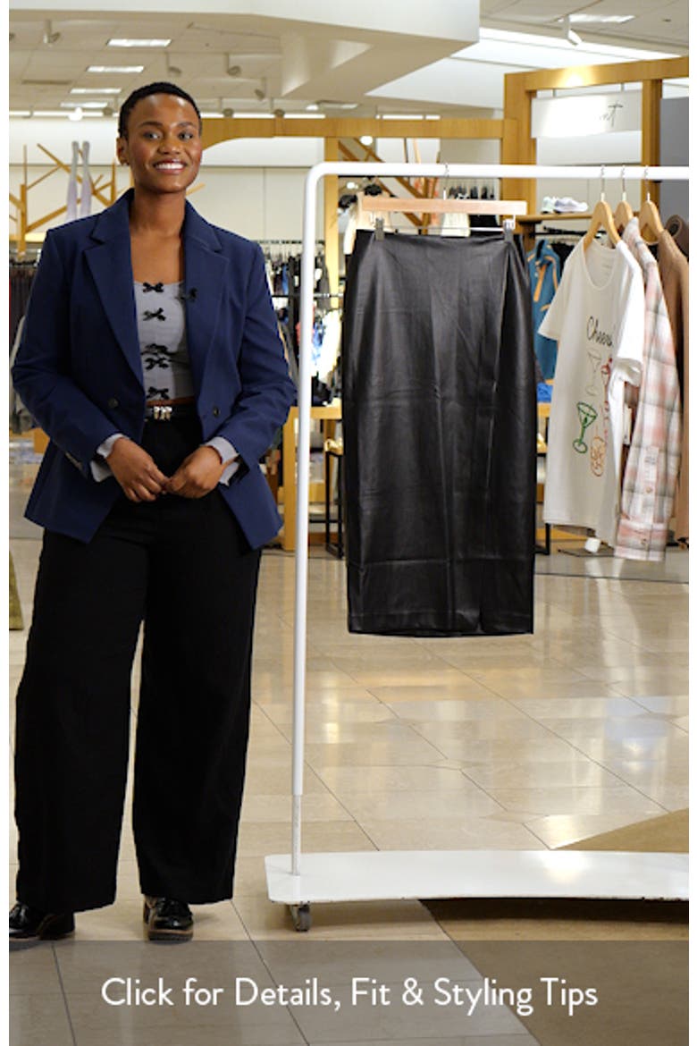 Faux Leather Midi Skirt video