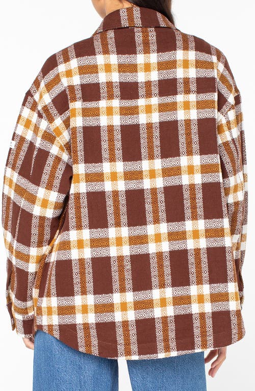 Roxy Overlander Cotton Button-up Shirt In Brown