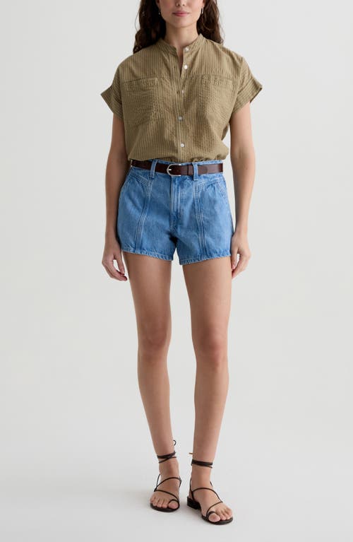 Ag Rinna Seamed Denim Shorts