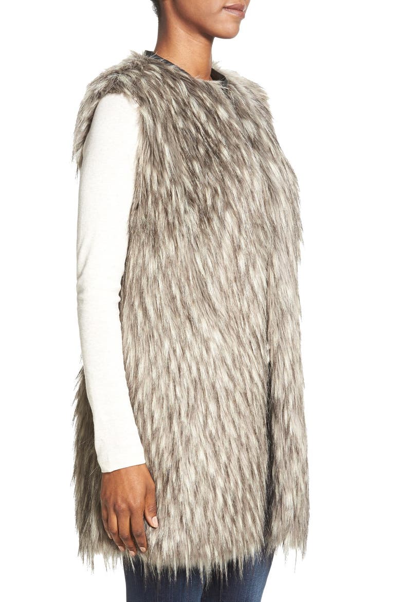 Matty M Faux Fur Vest, Alternate, color, DOVE