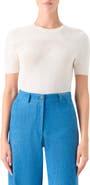 Akris Sunbeam Short Sleeve Silk & Cotton Sweater