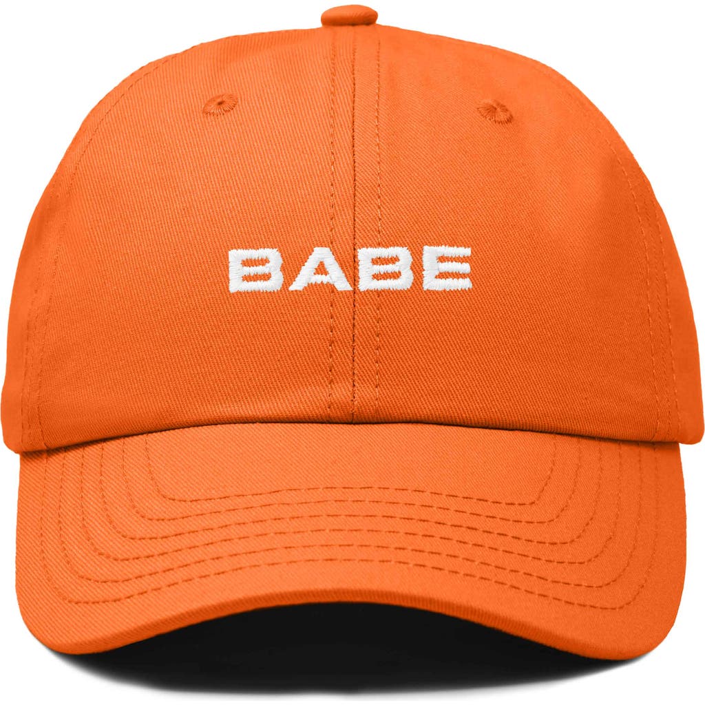 Dalix Babe Embroidered Cap In Orange