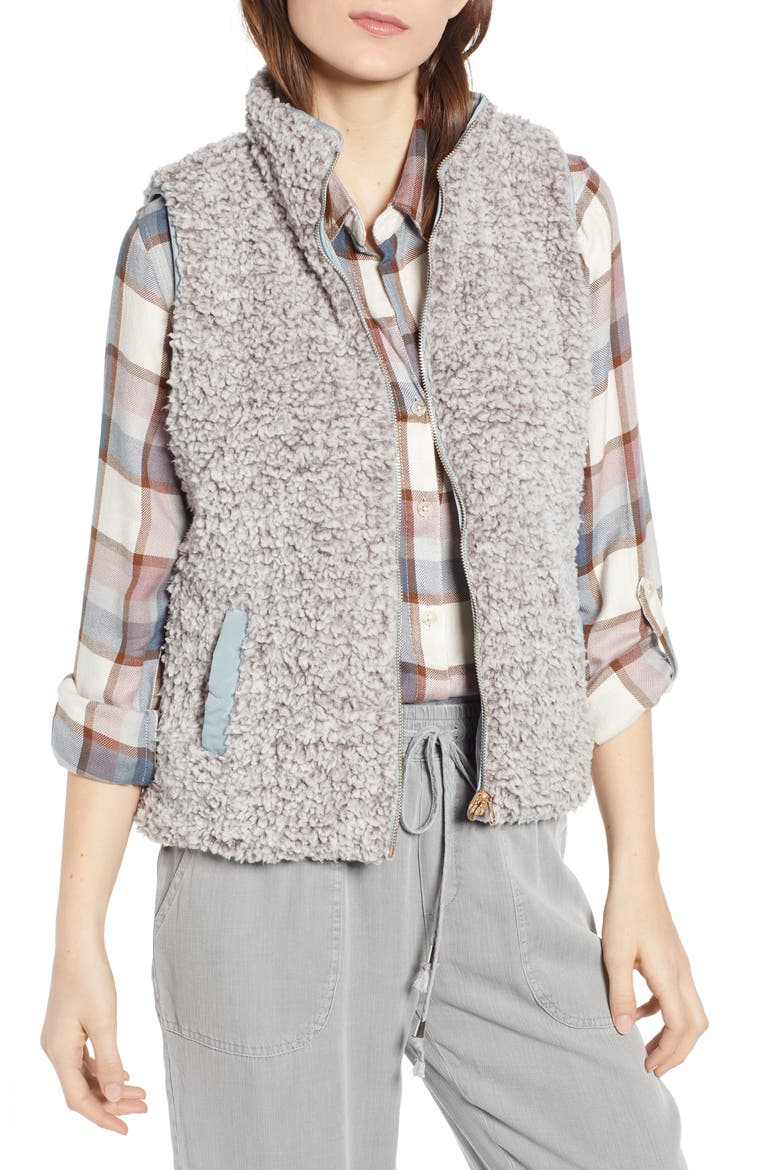 Reversible Fleece Lined Quilted Vest, Alternate, color, NOCTURNAL CREEK