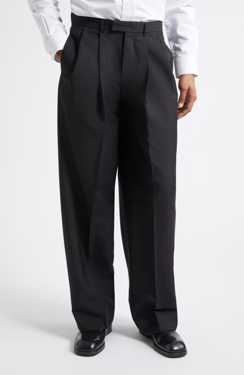 Double Pleat Wool & Mohair Trousers