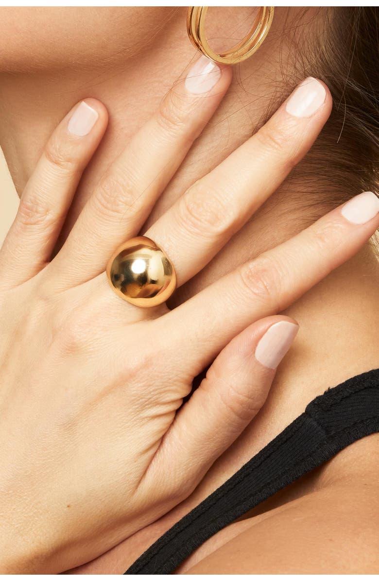 Oradina 14K Yellow Gold Bold Cupola Ring, Alternate, color, Yellow Gold