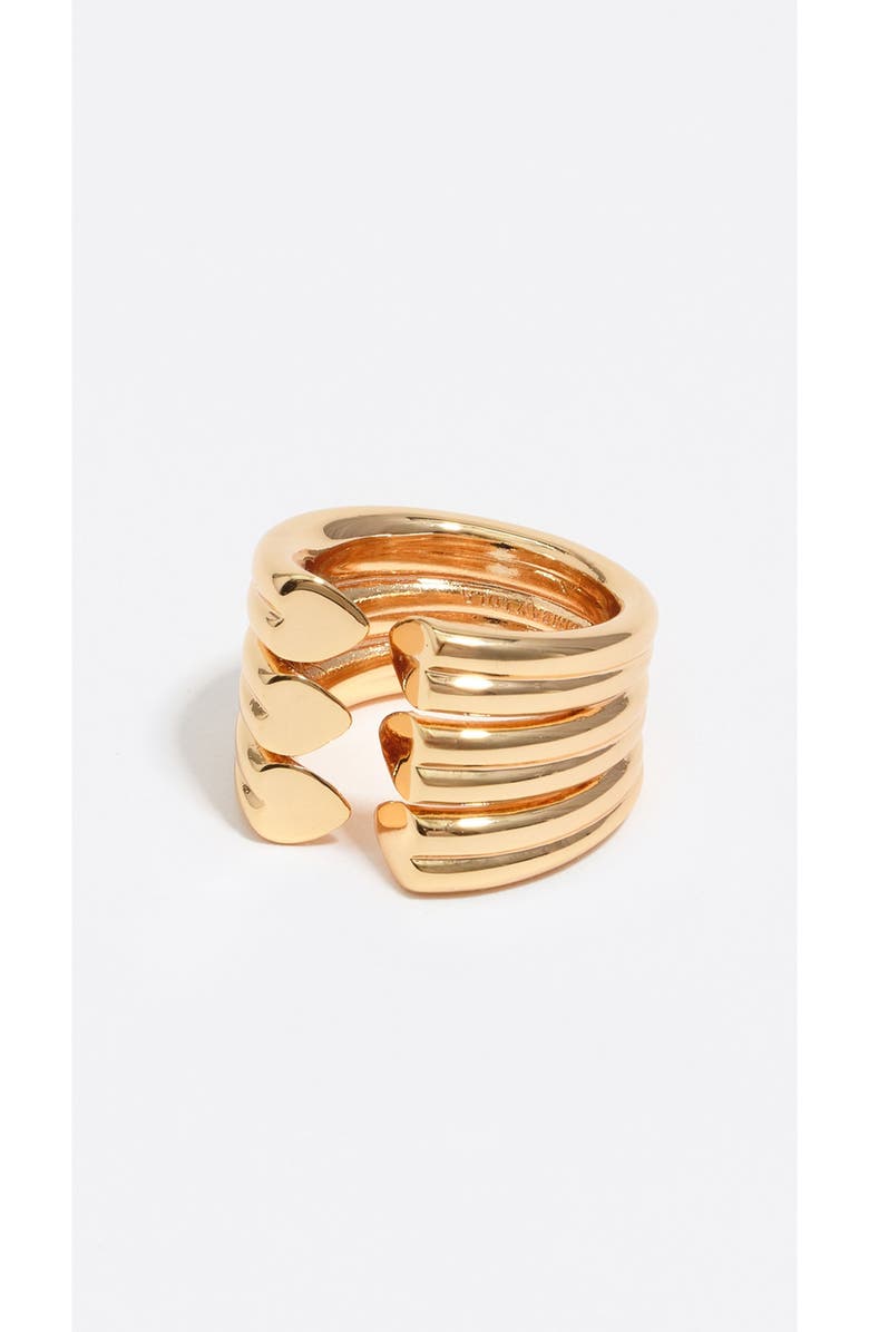 Bimba y Lola Hearts Ring, Main, color, Gold
