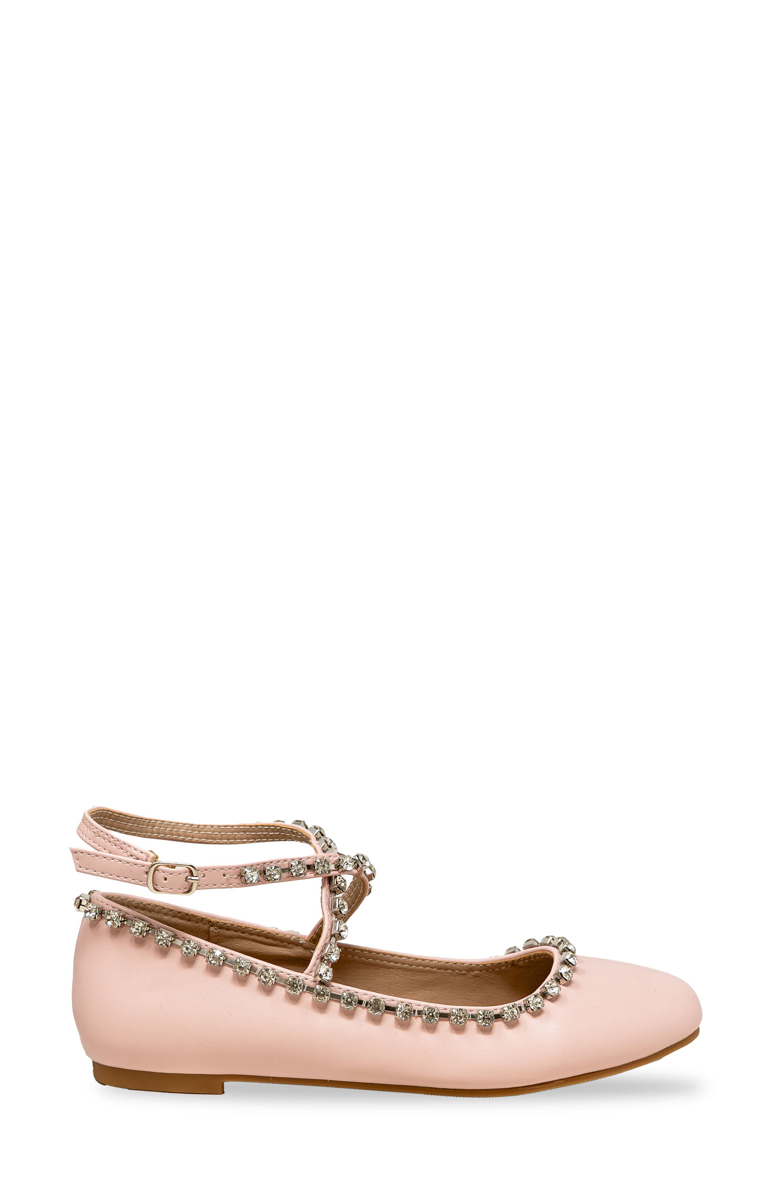 Rhinestone Trim Ballet Flat, Alternate, color, PINK PU