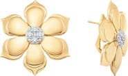Sara Weinstock Petite Diamond Flower Stud Earrings