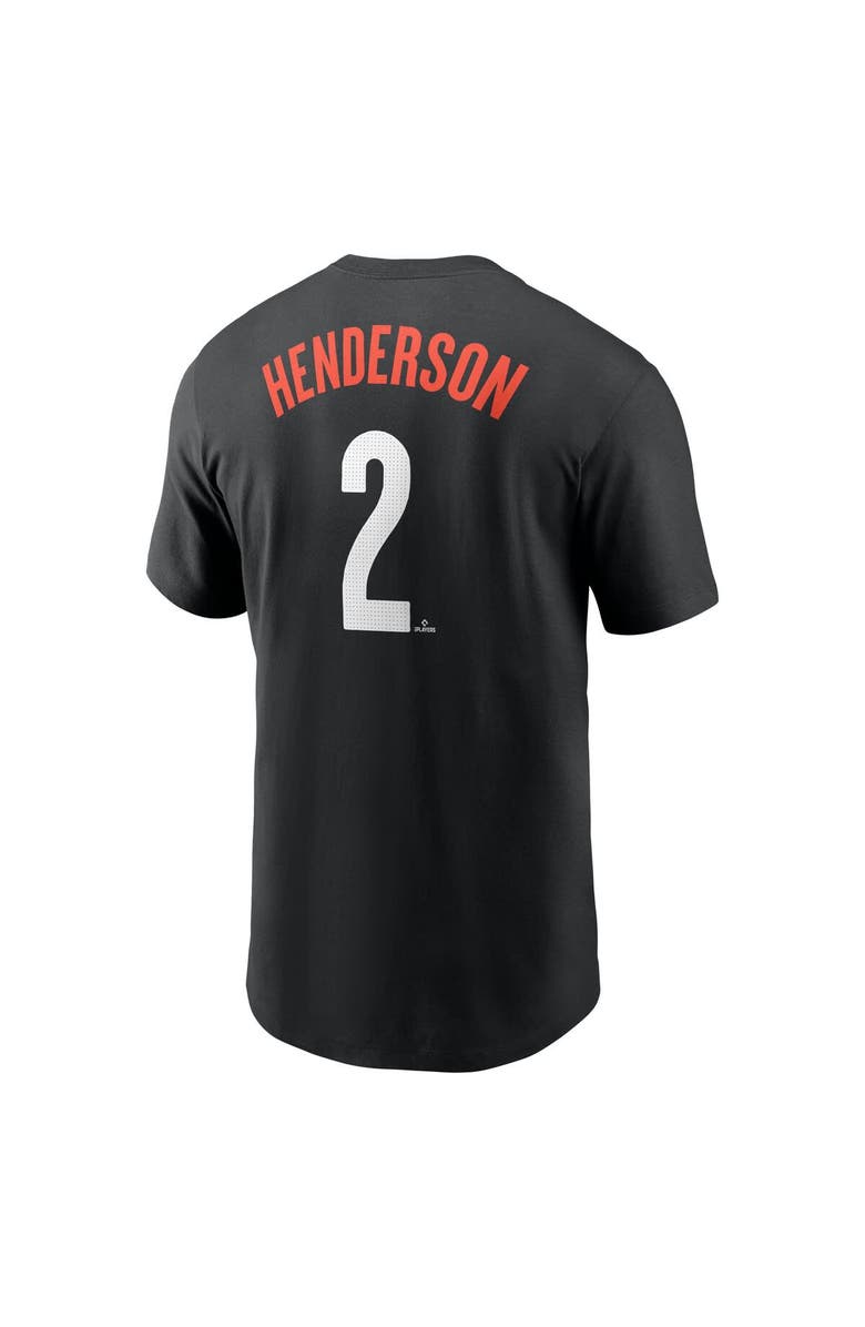 Nike Men's Nike Gunnar Henderson Black Baltimore Orioles Fuse City Connect Name & Number T-Shirt, Alternate, color, Black
