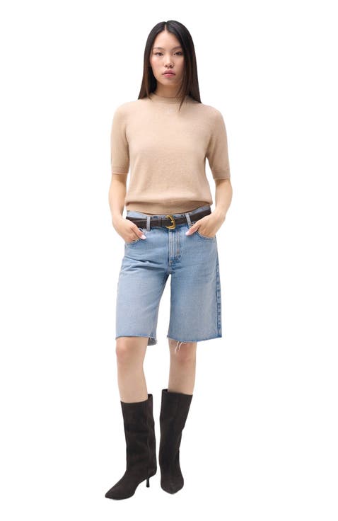 Elbow-Length Sleeve Cashmere Sweater