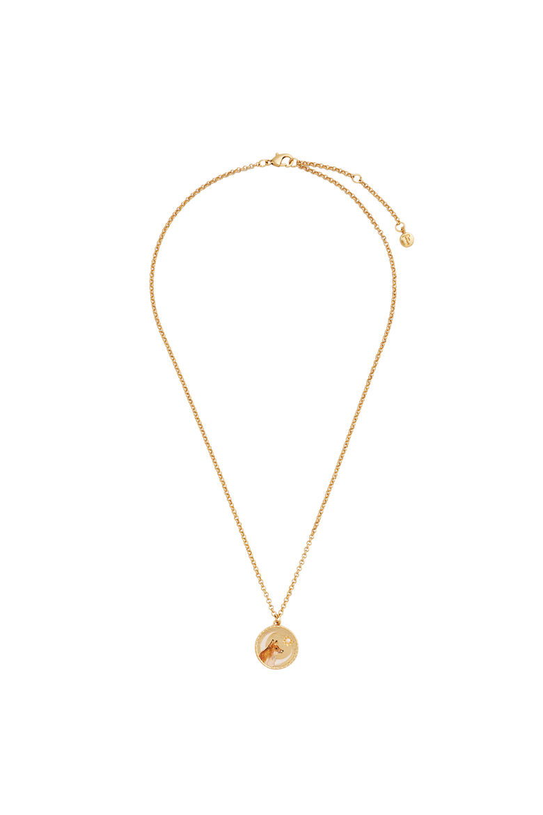Fox Spirit Guide Necklace, Alternate, color, Gold